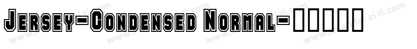 Jersey-Condensed Normal字体转换